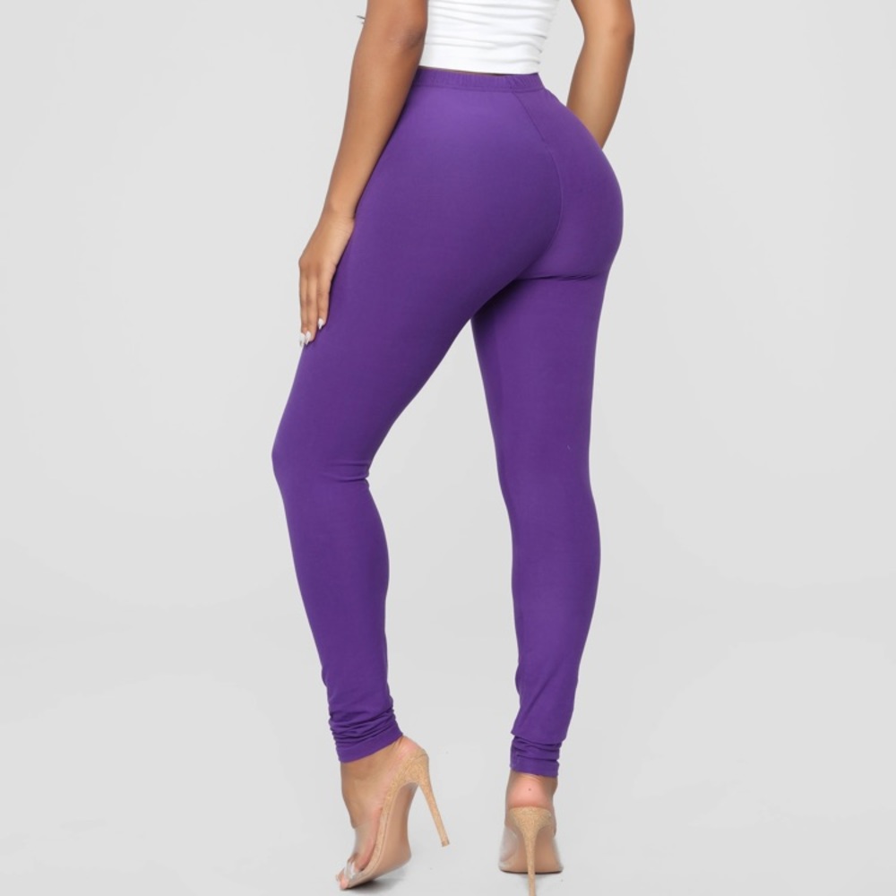 Purple Leggings Fashion Nova - Size OS